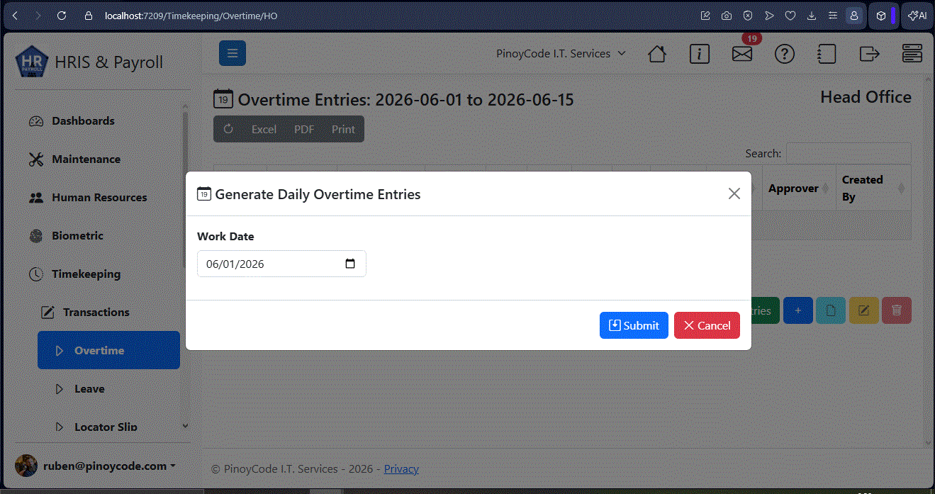 API-Driven Overtime Automation Powered by Clean Architecture