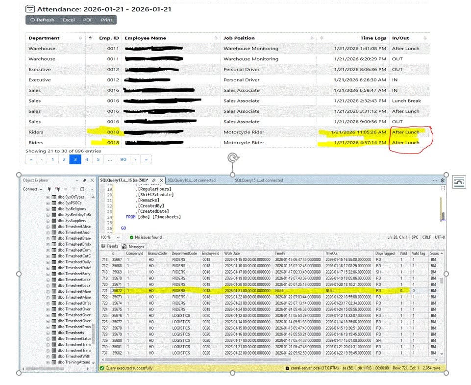 HRIS EF Core Migration: Smarter Timesheet & Attendance Processing