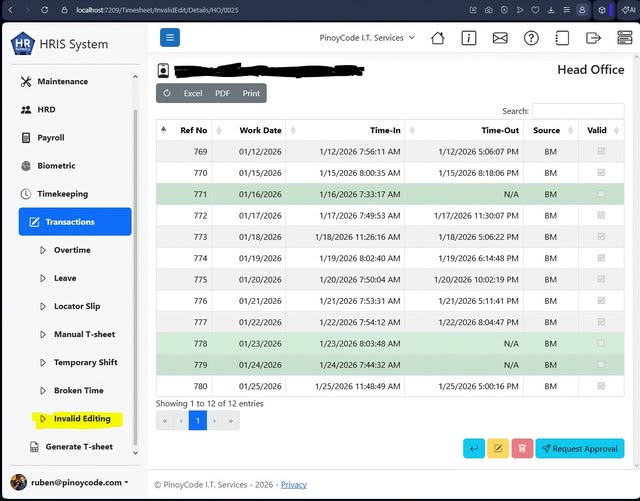 Enhancing Timekeeping Accuracy with Invalid Timesheet Editing and Approval