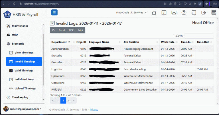 Generate Invalid Logs