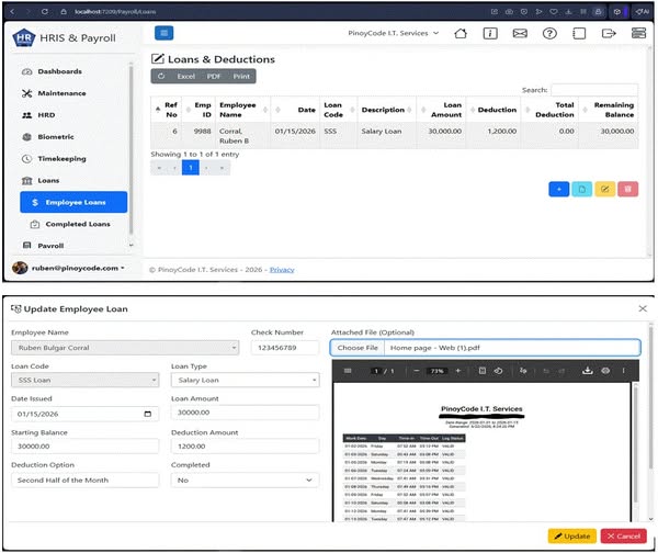 Loan Module Enhancement with EF Core and API-Powered Payroll Automation