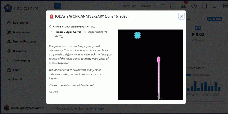 Automated Yearly Work Anniversary Recognition for Better Employee Engagement