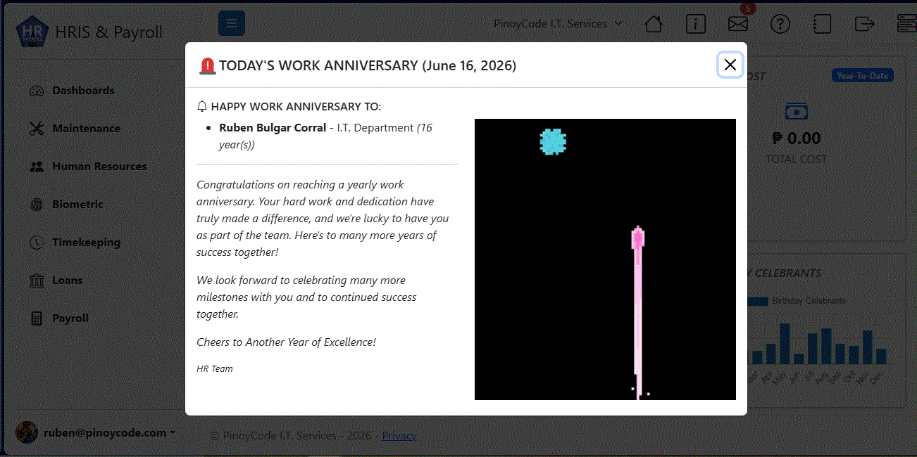 Automated Yearly Work Anniversary Recognition for Better Employee Engagement